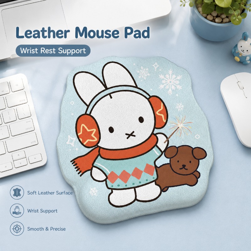 Desk Setup Accessories - Mouse Pad de Couro Anime Miffy