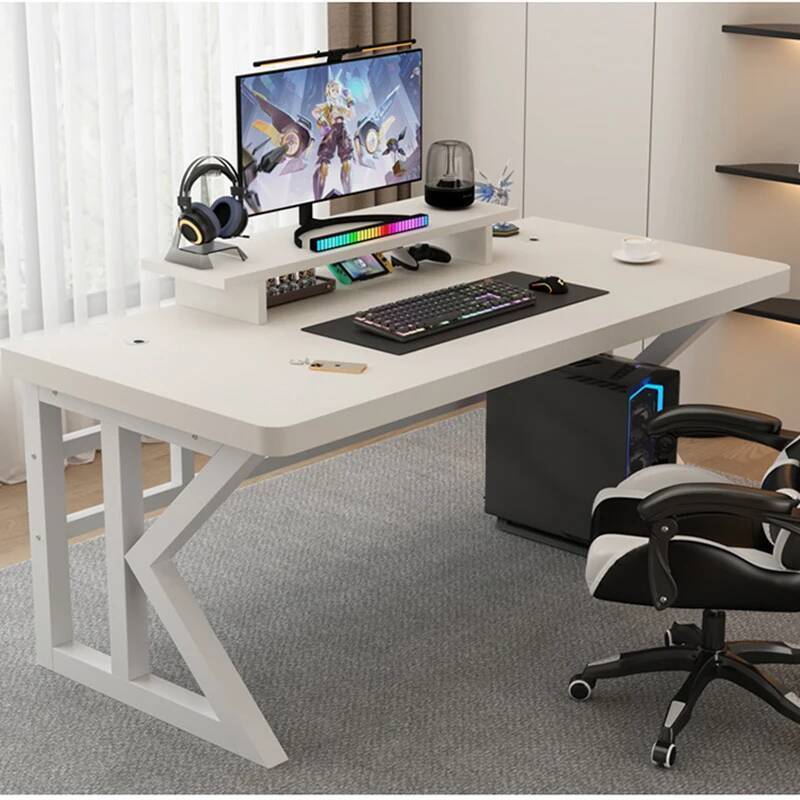 Desk Setup Monitor And Laptop - Mesa de jogos em forma de