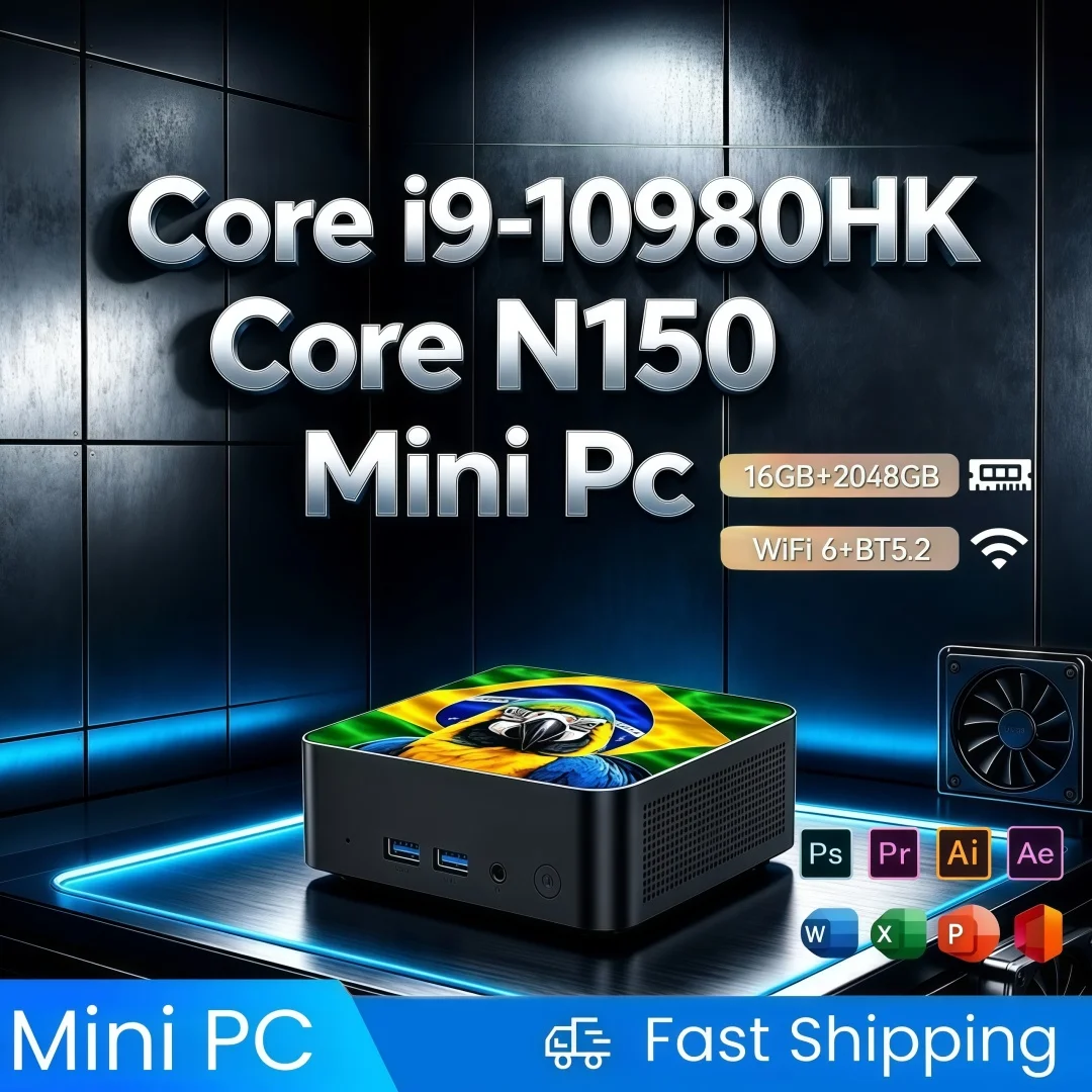 Gaming Setup Desk - Mini PC I9-10980HK Core N150 16GB