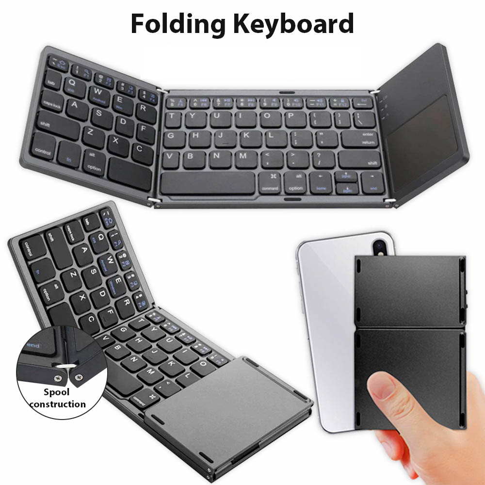 Korean Desk Setup - Mini teclado Bluetooth português com touchpad