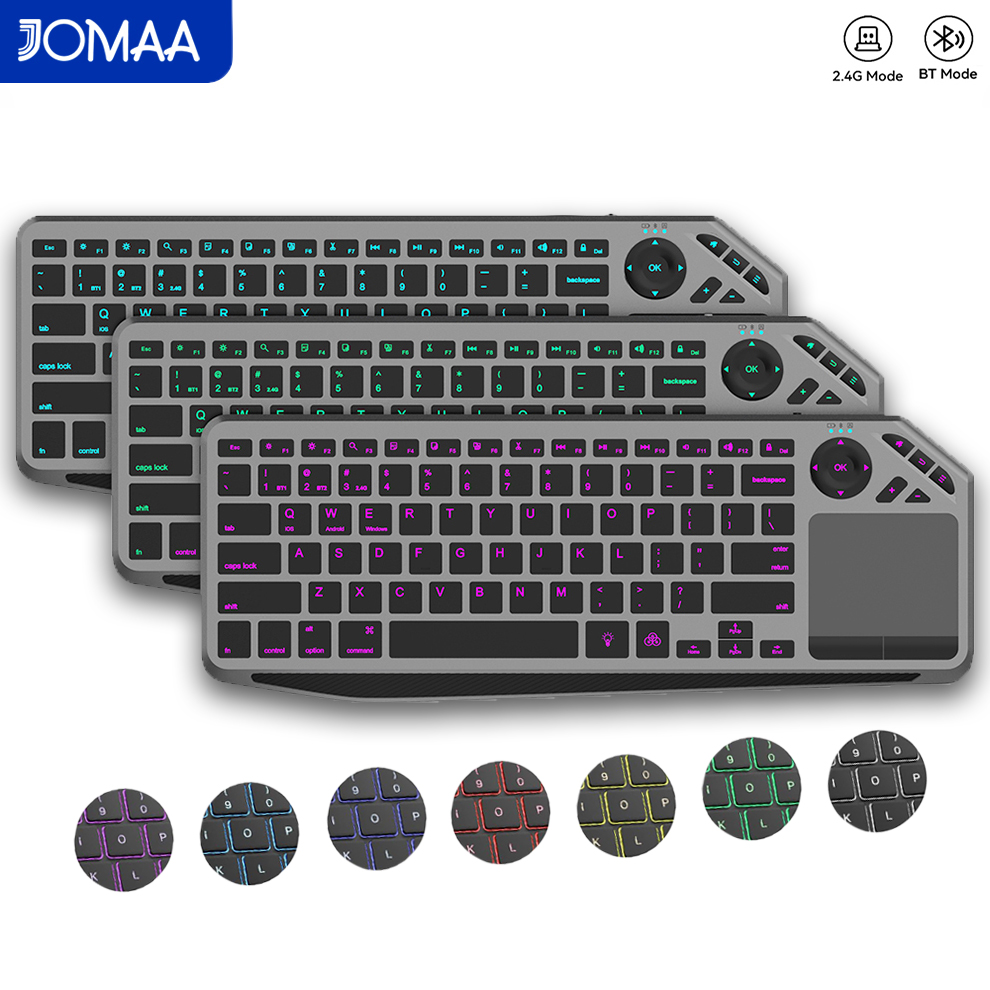 Korean Desk Setup - Teclado Touchpad Ergonômico Sem Fio Bluetooth