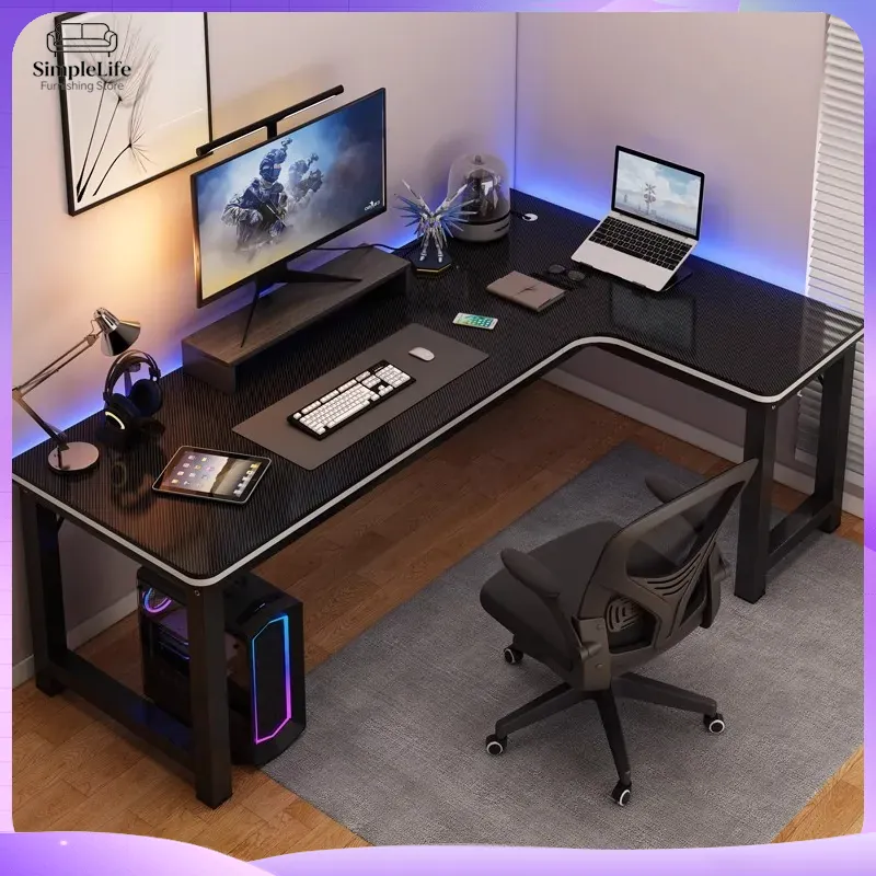 Desk Setup Monitor And Laptop - Mesa de Canto para Jogos, Mesa
