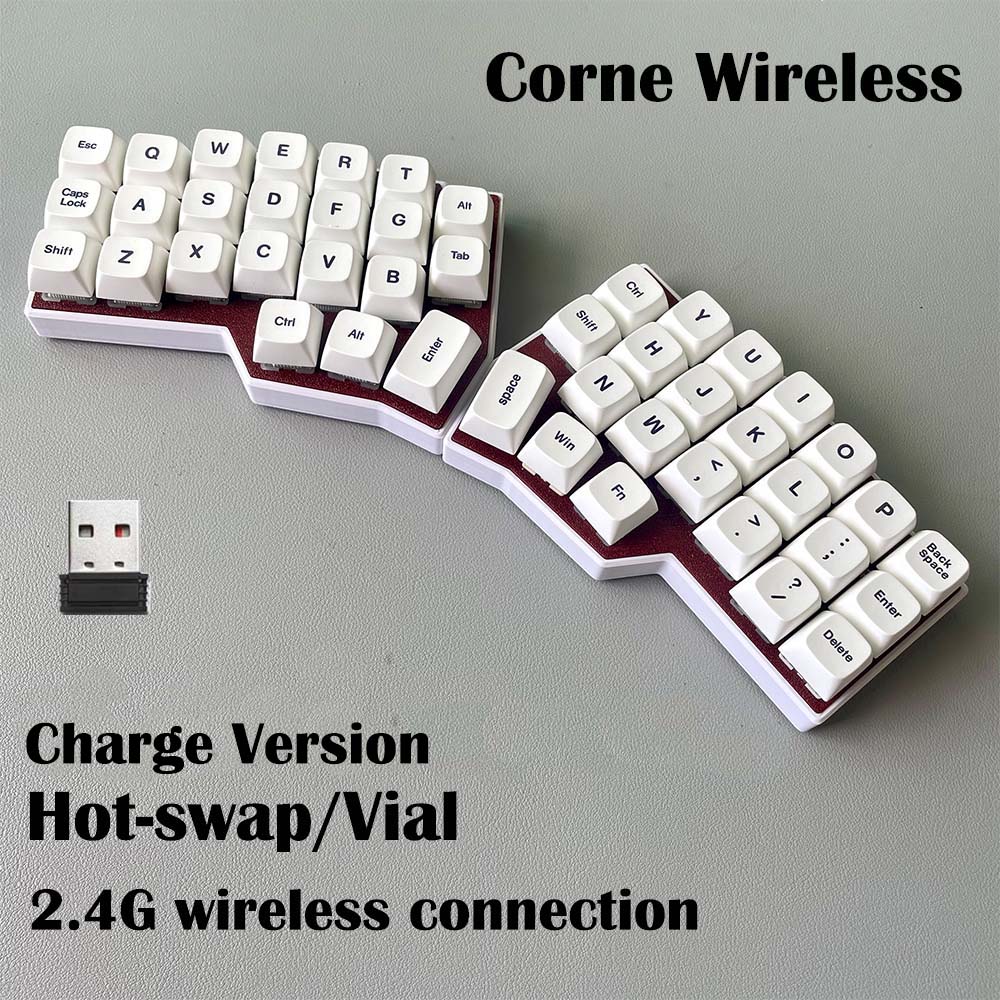 Korean Desk Setup - CORNE V4 2.4G Wireless Split Ergonômico