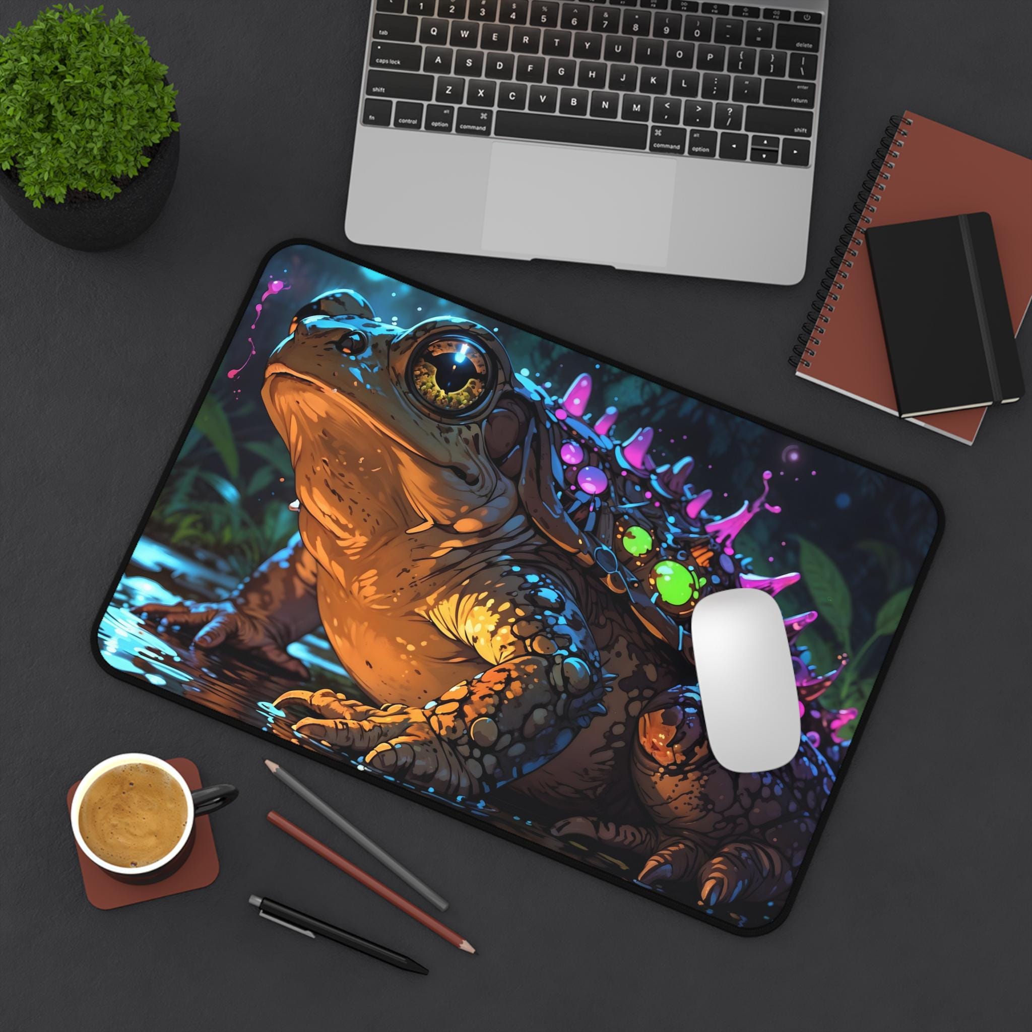 Tapete de mesa fofo de sapo ce - Desk Setup Workspace avaliação e preço