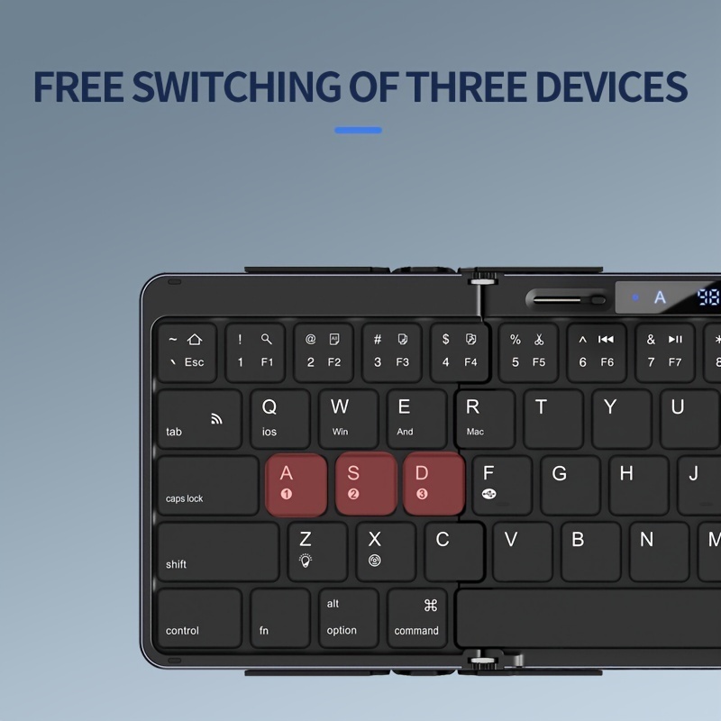 Teclado dobrável sem fio com l - Korean Desk Setup avaliação e preço