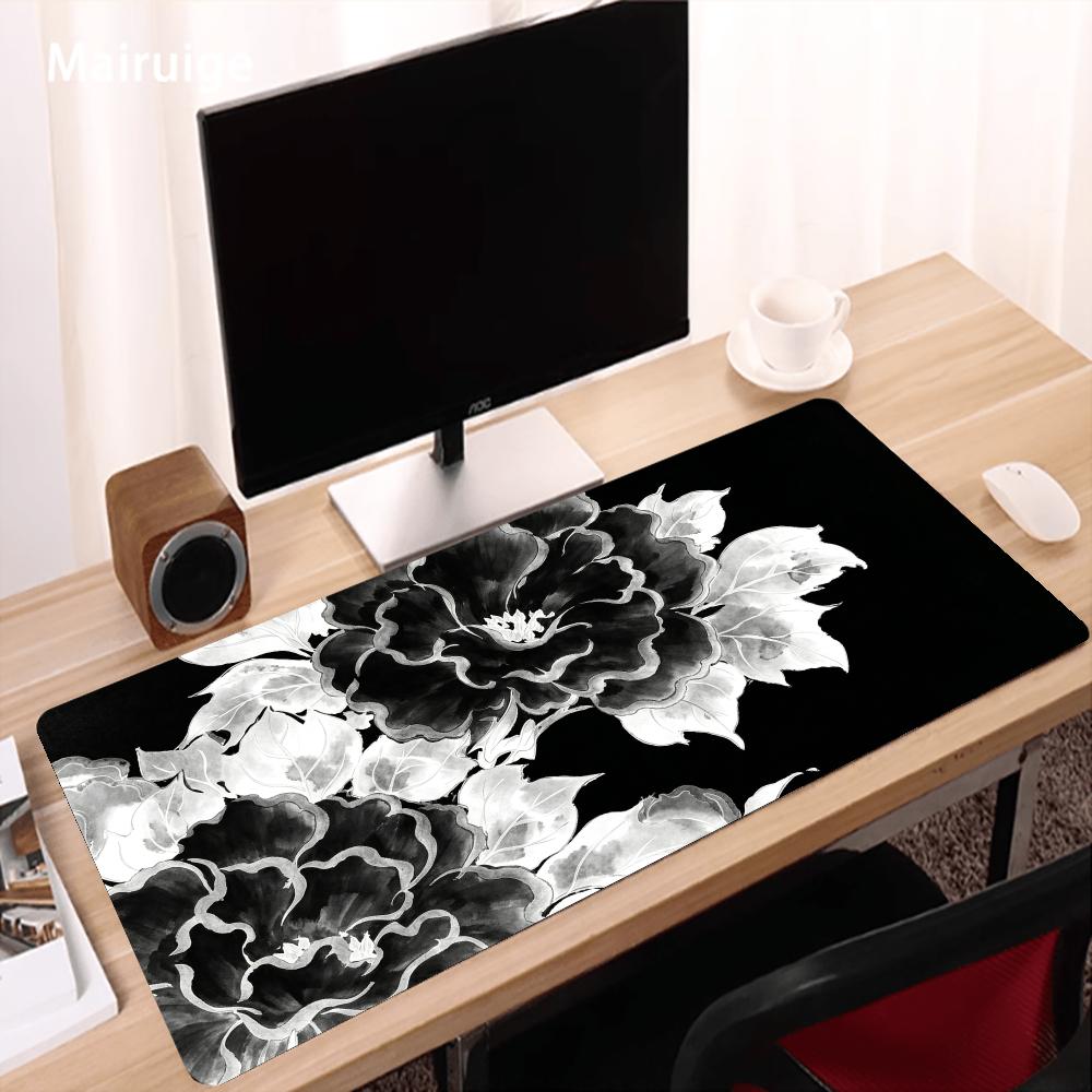 Mouse Pad de Peônia Tingido co - Desk Setup Black And White avaliação e preço