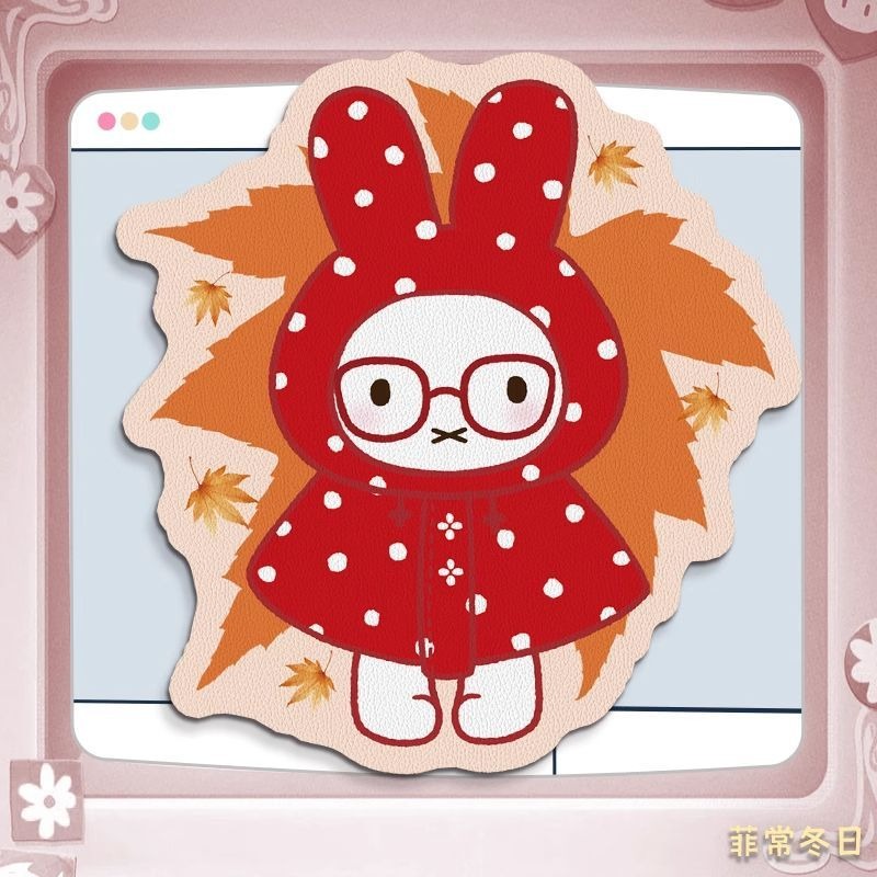 Mouse Pad de Couro Anime Miffy - Desk Setup Accessories avaliação e preço