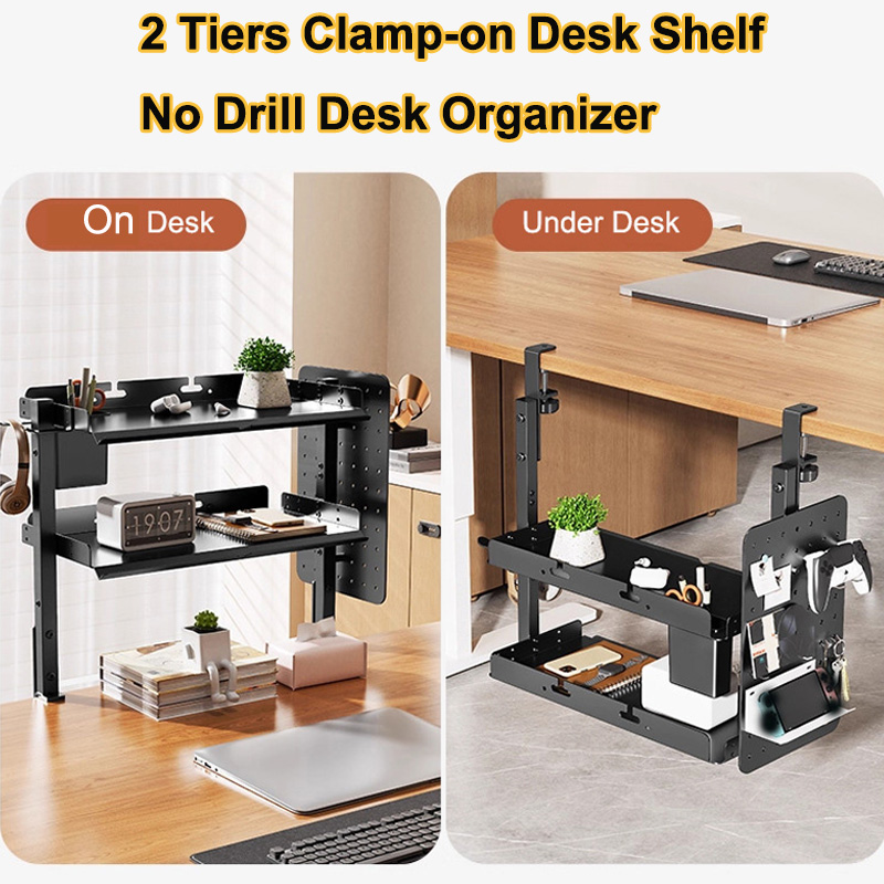 Prateleira de 2 Níveis de 14 P - Desk Setup Productivity avaliação e preço