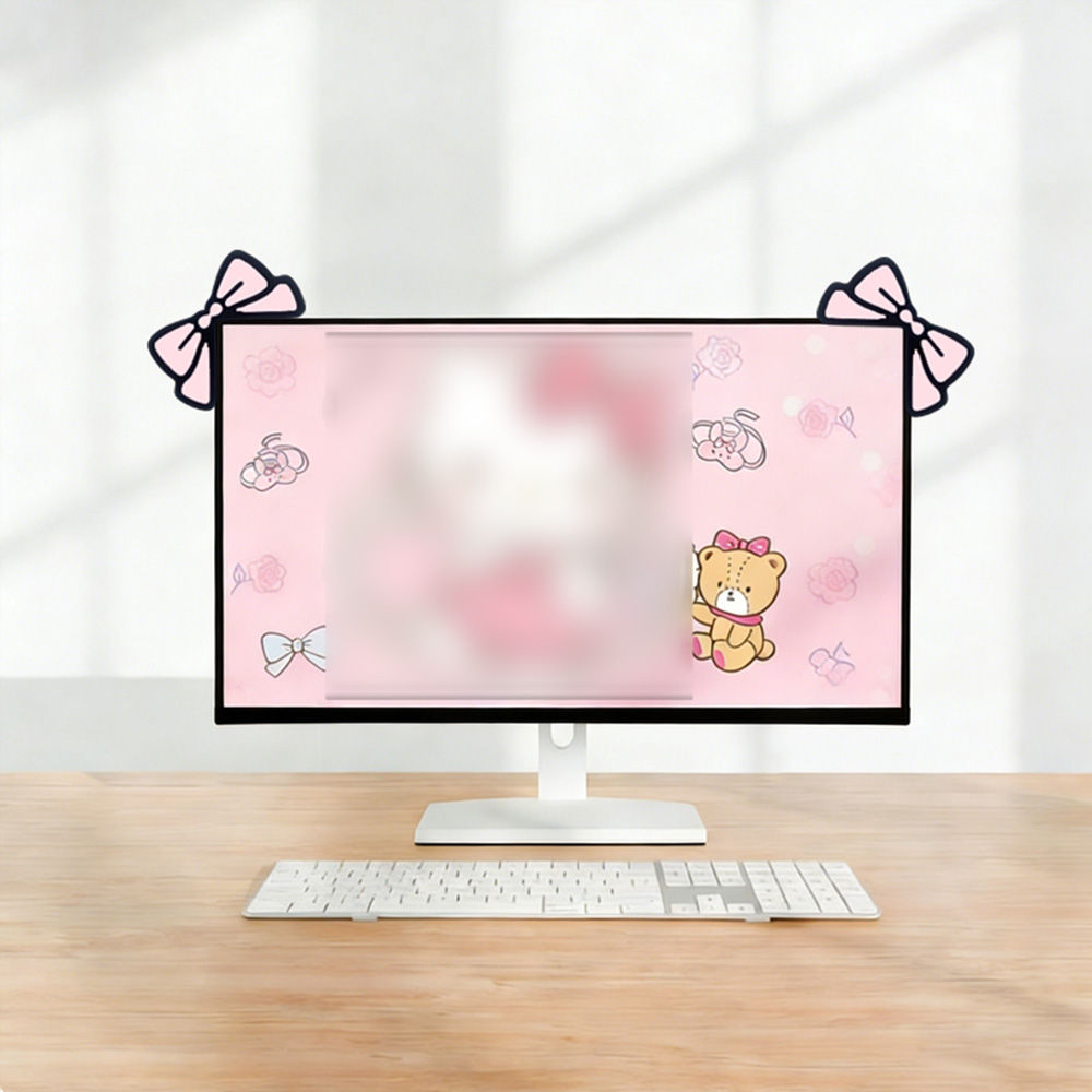 Decoração de Monitor com Laço  - Desk Setup Monitor And Laptop avaliação e preço