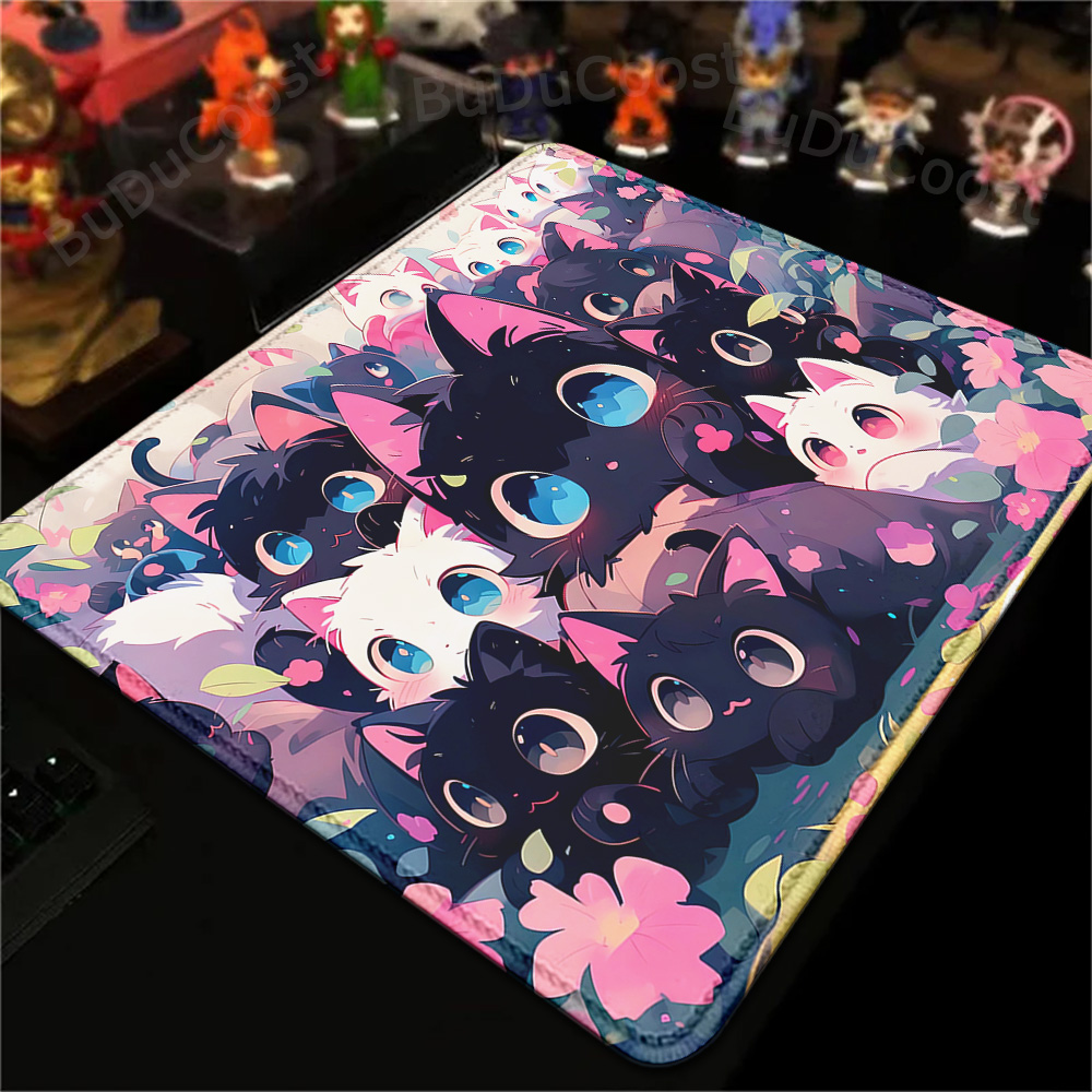 18x22cm tapete pequeno preto g - Korean Desk Setup avaliação e preço