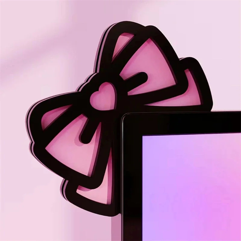 Kawaii rosa acrílico arco moni - Gaming Setup Desk avaliação e preço
