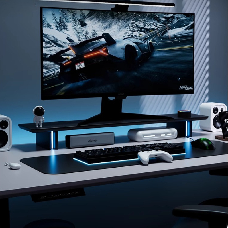 Suporte de monitor rgb, elevad - Desk Setup Monitor And Laptop avaliação e preço