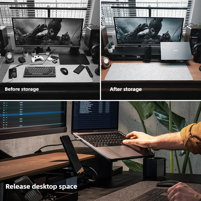 Suporte modular para monitor,  - Desk Setup Monitor And Laptop avaliação e preço