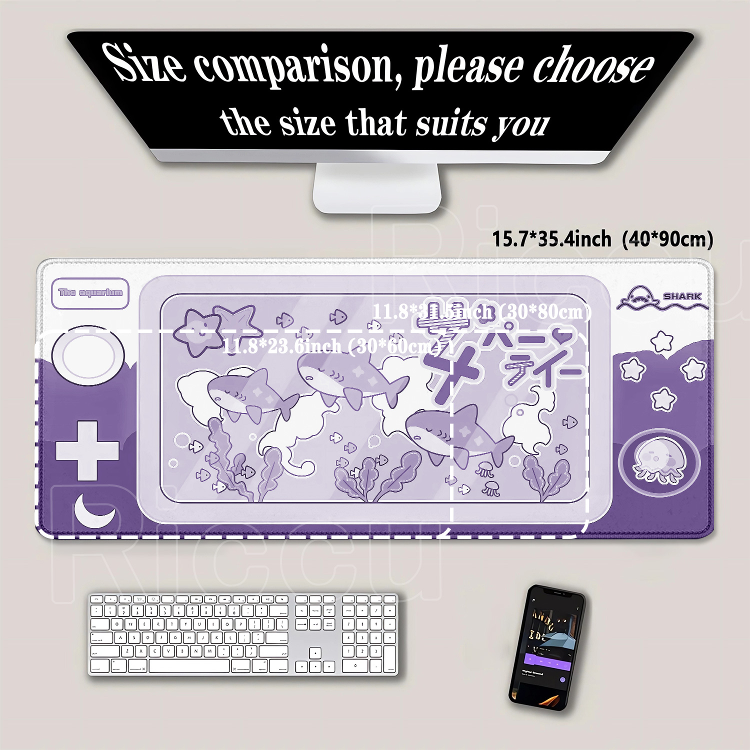 Mouse Pad Temático de Tubarão  - Desk Setup Accessories avaliação e preço