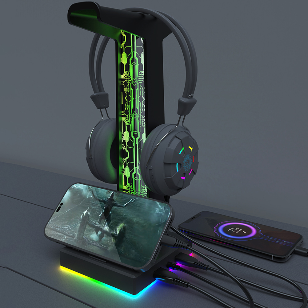 RGB Gaming Headphone Stand, Du - Desk Setup Lamp avaliação e preço
