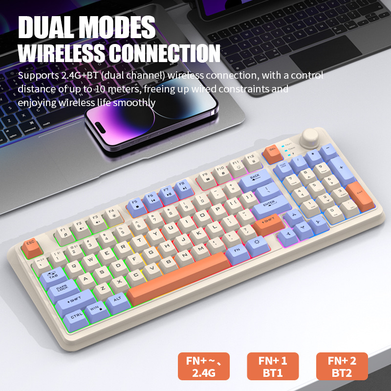 Teclado sem fio espanhol russo - Korean Desk Setup avaliação e preço